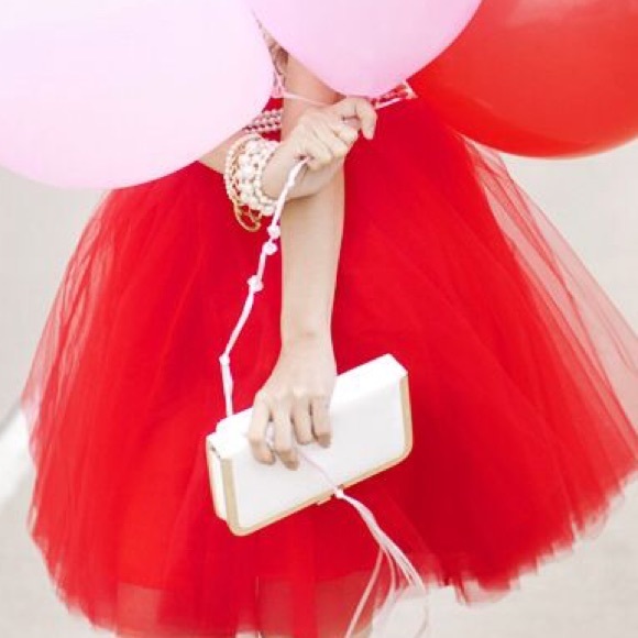 Valentine Red Tulle Skirt - Picture 5 of 5