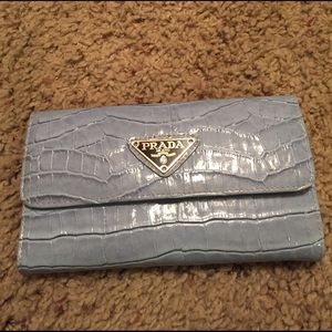 Lavender Prada crocodile wallet
