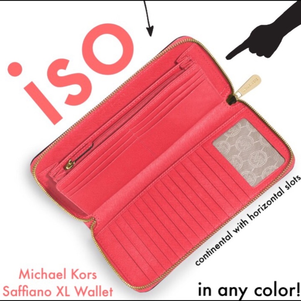 NFS. ⓘⓢⓞ 32S4GTVE7L, MK Jet Set Continental Wallet