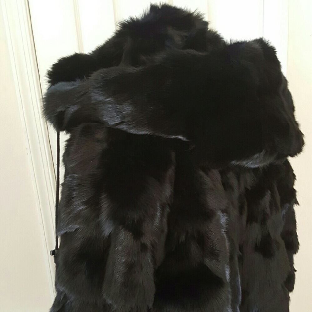 Knoles & Carter Hooded Fur Coat XXL Men - Picture 3 of 4