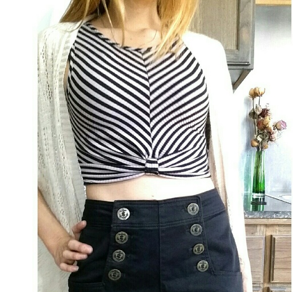 Charlotte Russe Tops - Stripped Crop Top, NWOT