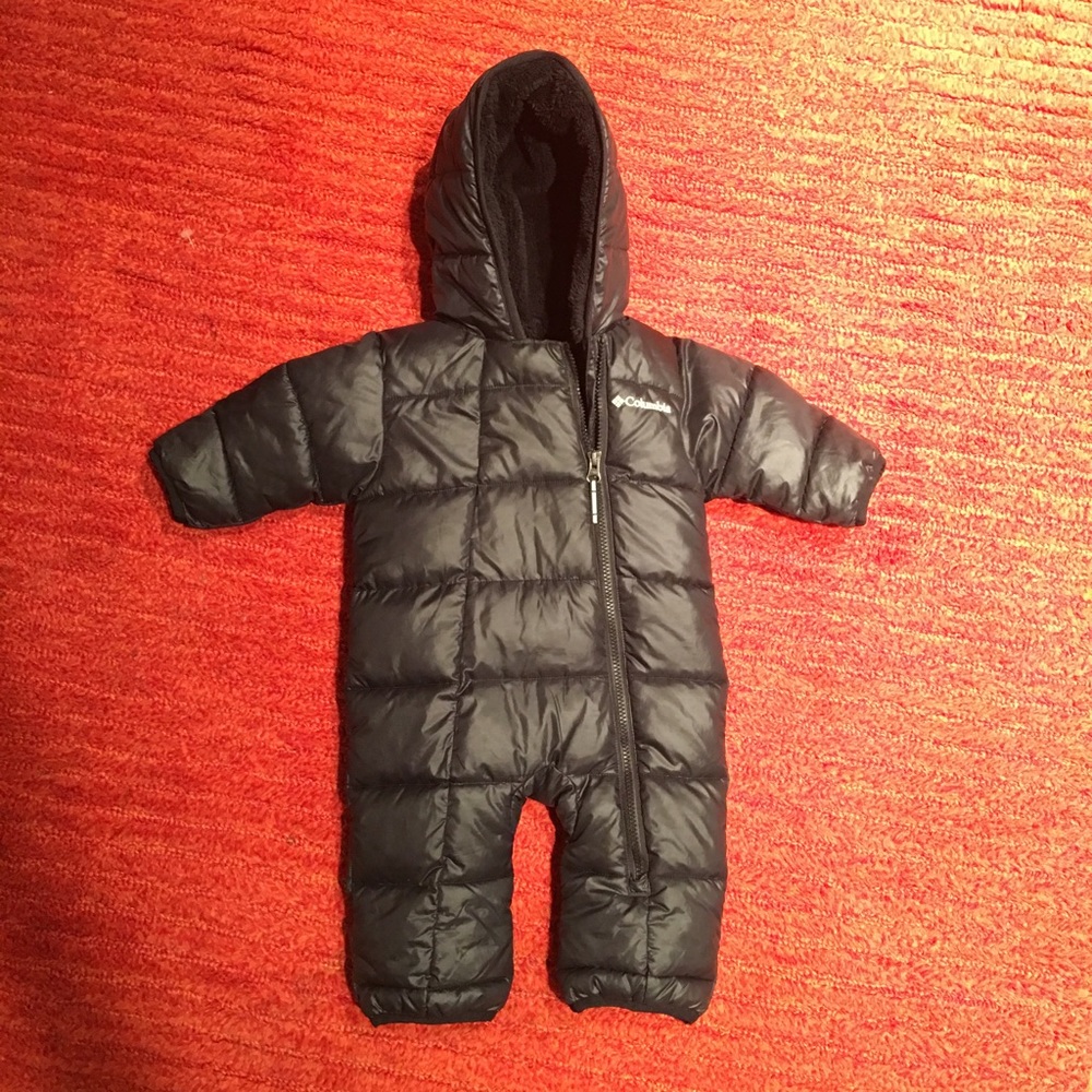 Columbia black infant snuggle/snow suit.