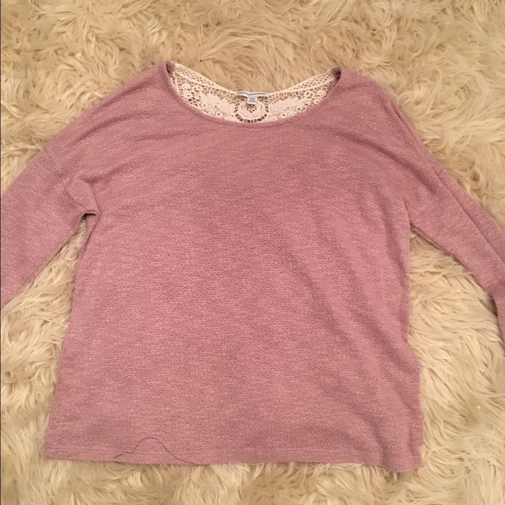 American Eagle Outfitters pink knit sweater