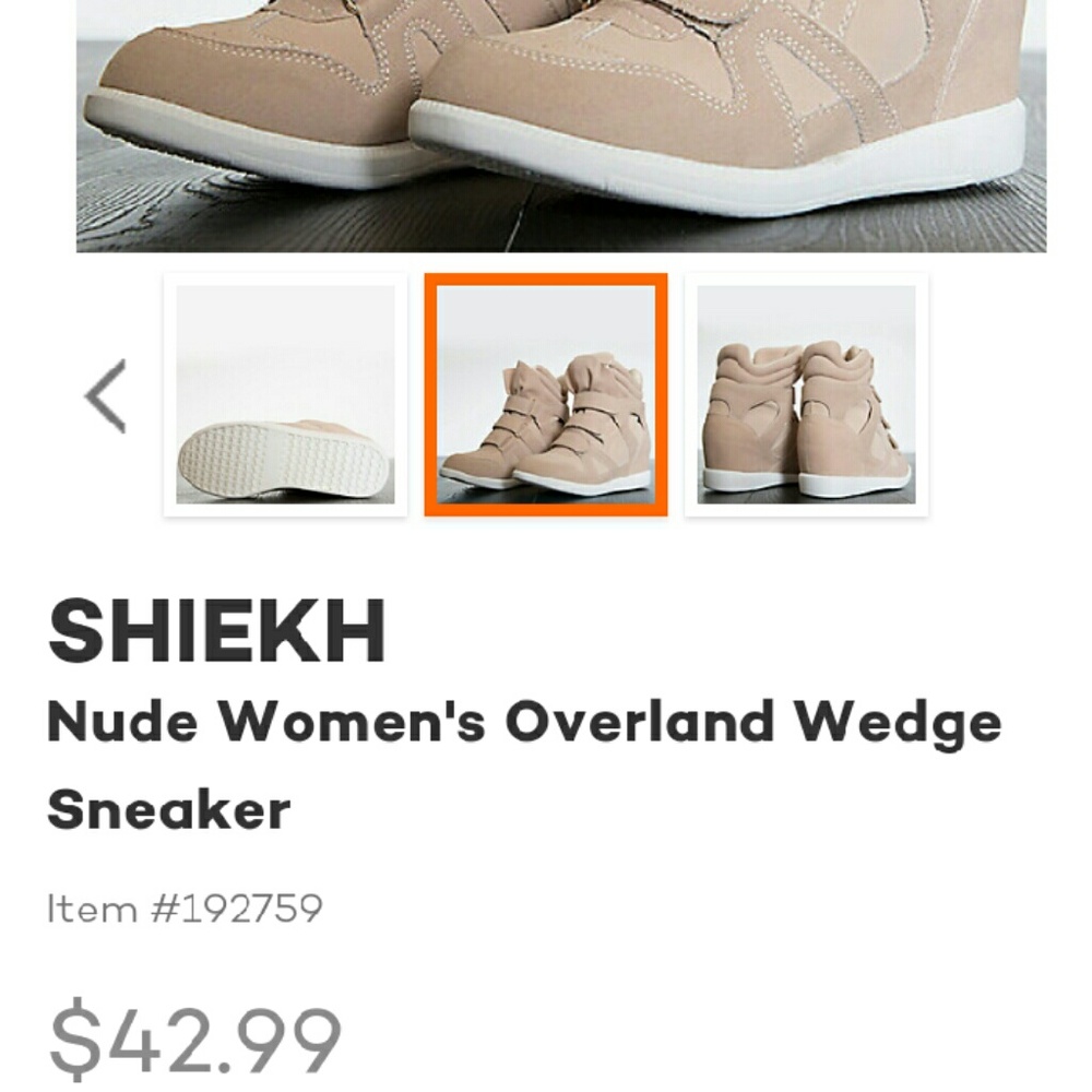 Sold-Sheikh Wedge shoe Overland Style Nude Velvet