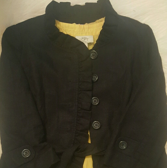 Ann Taylor Loft Lightweight Linen Styled Jacket - Picture 4 of 4