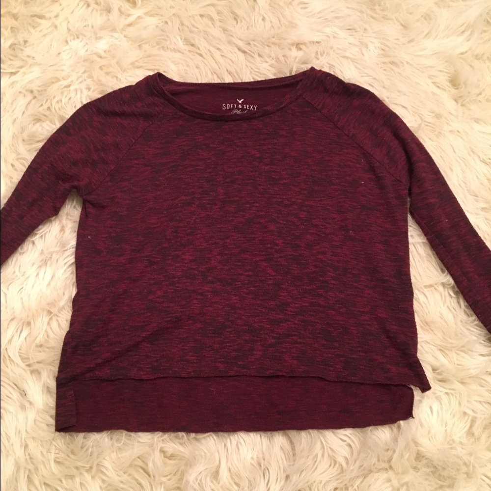 American Eagle soft and sexy maroon sweater