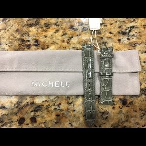 NEW Michele Watch Alligator Leather Strap