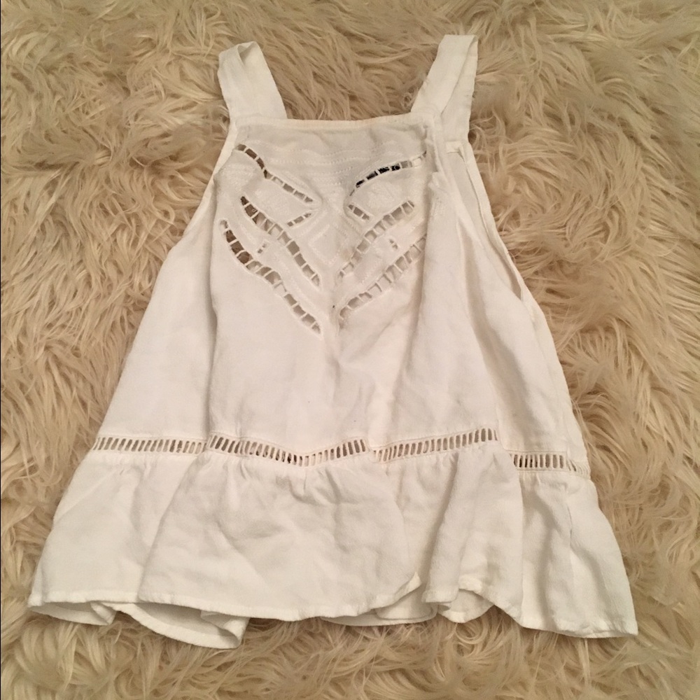 Pacsun Kendall & Kylie white cropped tank top