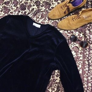 VINTAGE velvet shirt dress