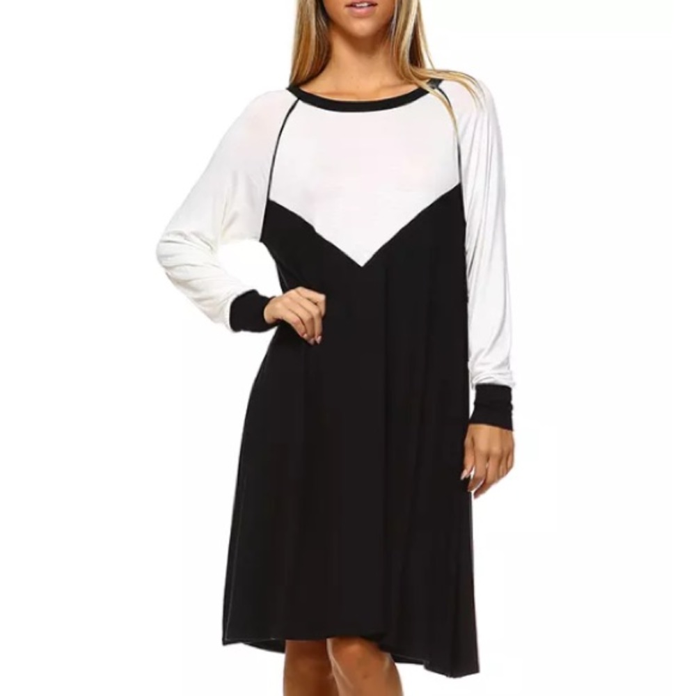 ▪️Last Call!▪️📢 Black & White Contrast Dress