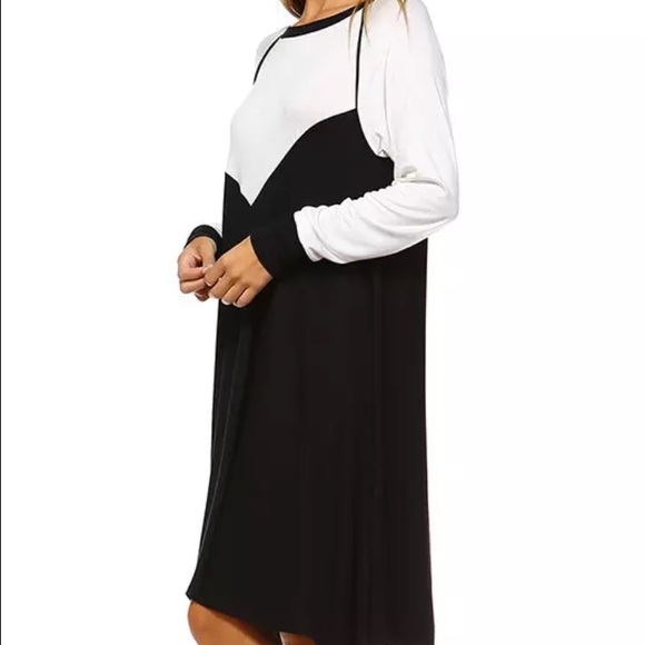 ▪️Last Call!▪️📢 Black & White Contrast Dress - Picture 3 of 4