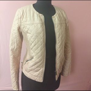 Faux leather biker jacket