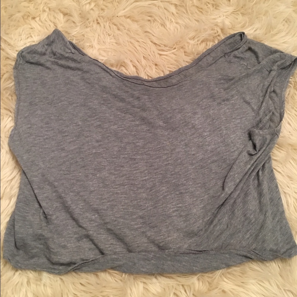 Aerie oversized flowy grey shirt