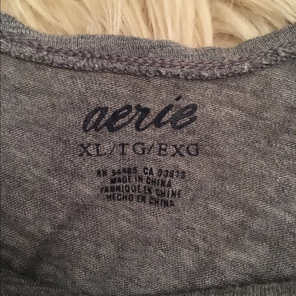 Aerie oversized flowy grey shirt - Picture 2 of 2