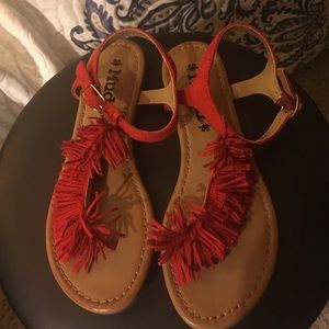 Red sandals