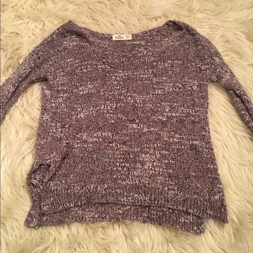 Hollister maroon knit sweater