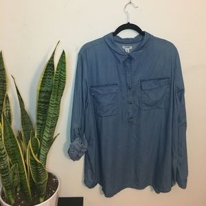 Old Navy Denim Collared Pull Over
