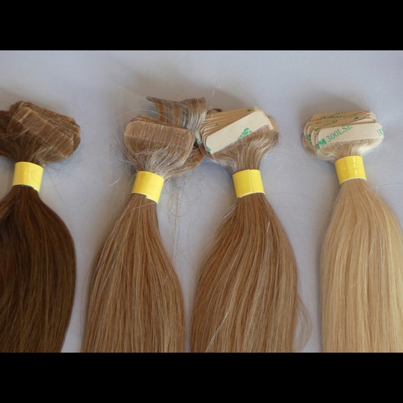 Tape weft human hair  24 strips,Color 22, 20 inch - Picture 1 of 4