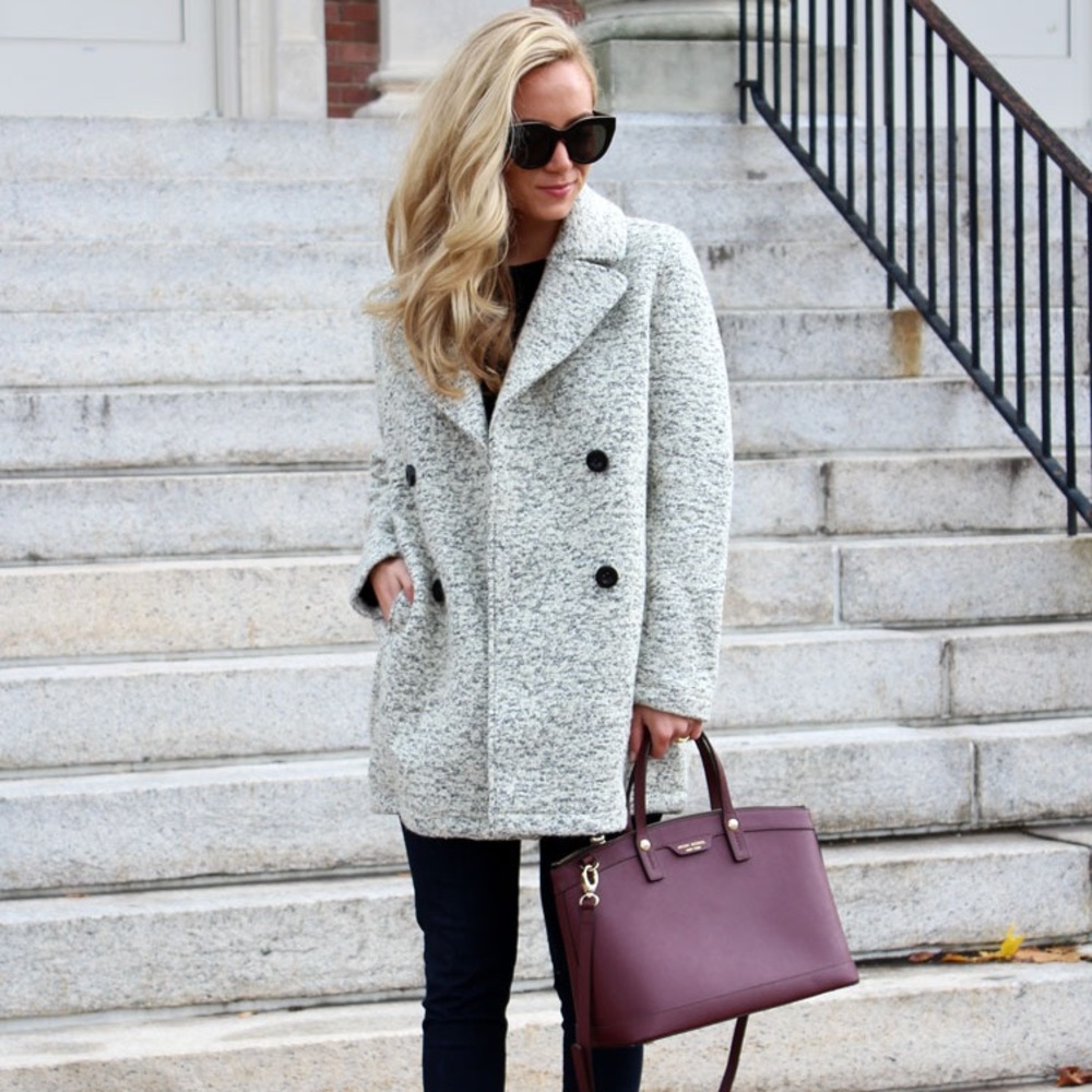NWT Abercrombie Boucle Peacoat - Picture 3 of 4