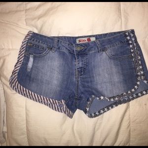 American Flag lined shorts