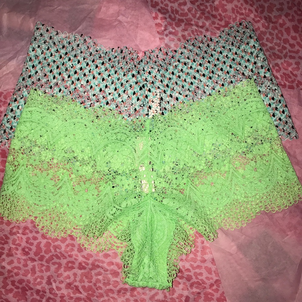 2 Victoria’s Secret Floral Lace Sexy Shortie