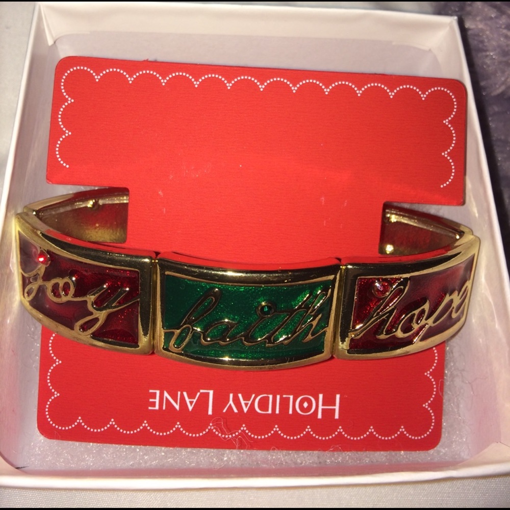 Multi color holiday bracelet
