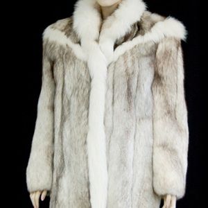 Women's Blue Fox Fur Jacket