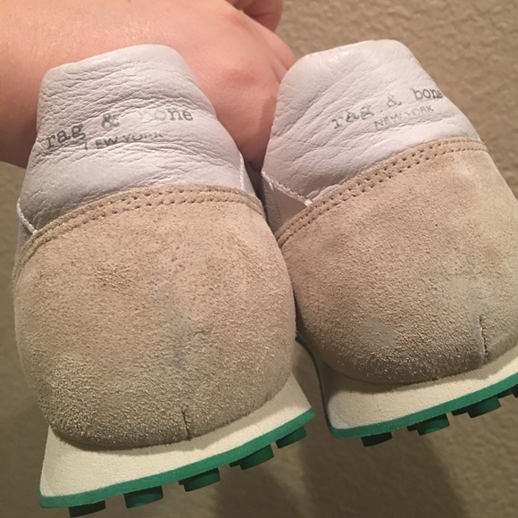 NWOT Rag & Bone White Dylan Mixed Media Trainers - Picture 5 of 8