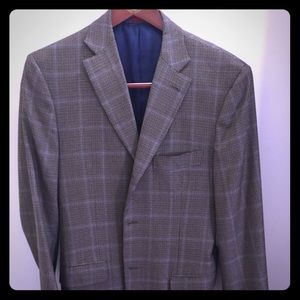 Isaia two-button windowpane blazer