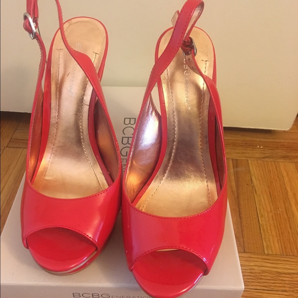 BCBGeneration Markus Red Patent Leather heel
