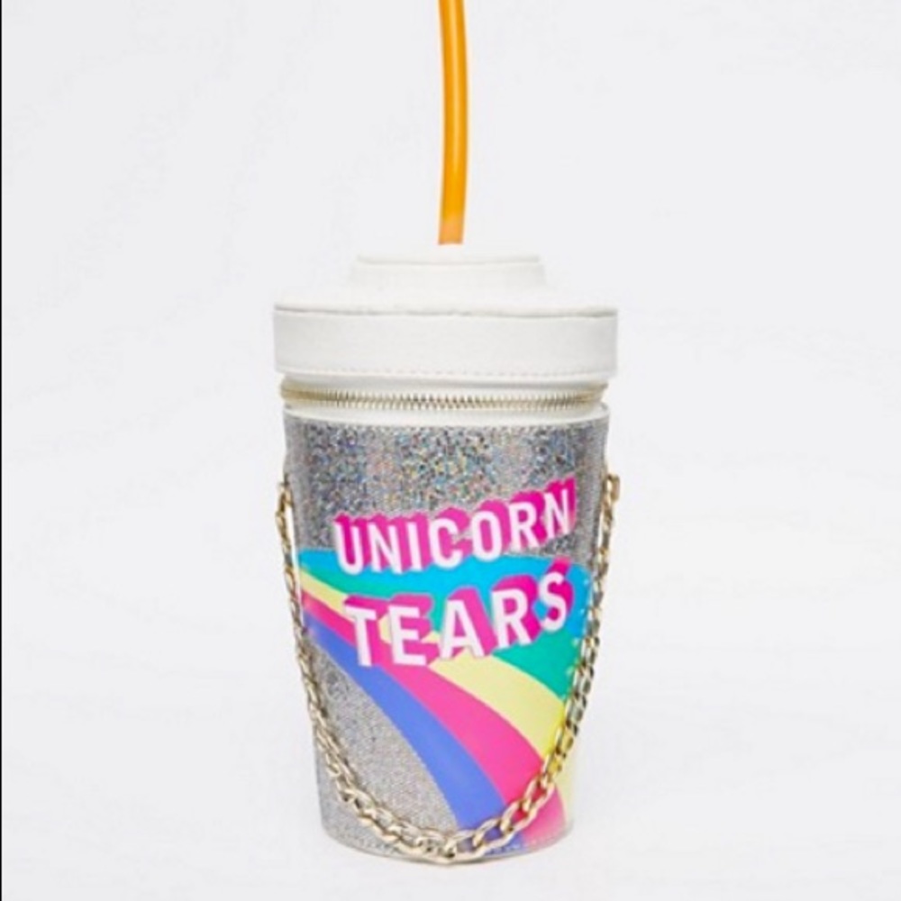 Skinny dip unicorn tears novelty across body bag