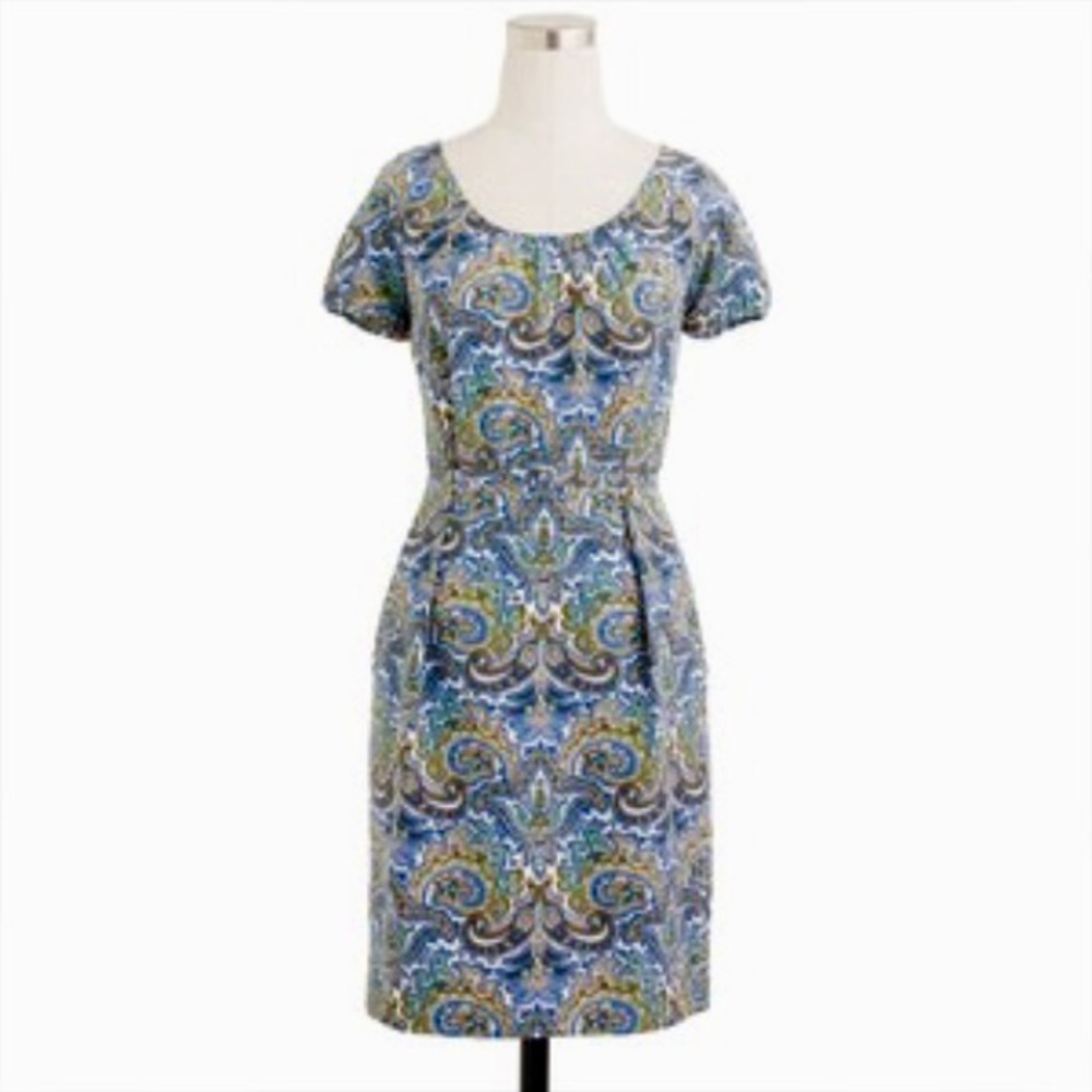 Classic J. Crew Paisley Patterned Dress
