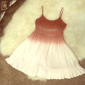 Cute ombre mesh panel dress