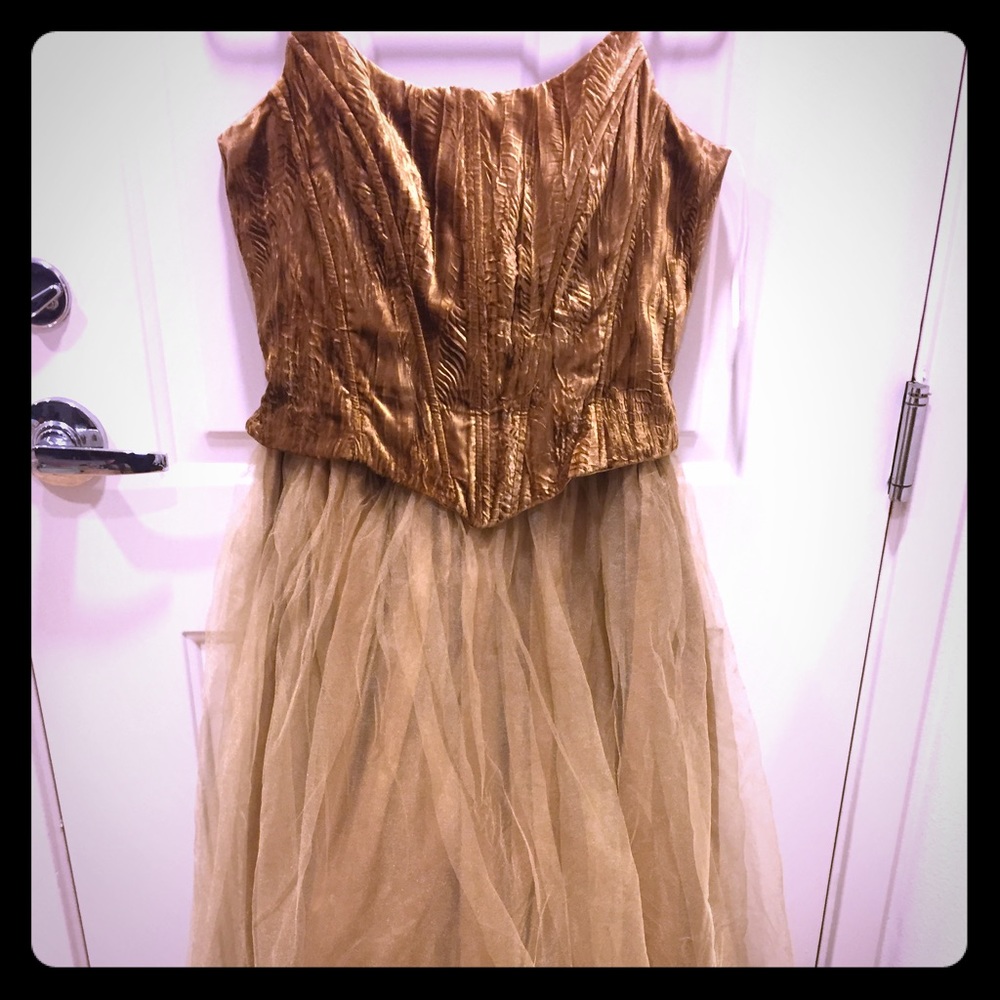 Gold corset ball gown