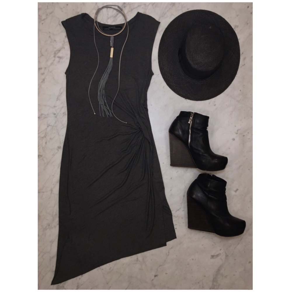 All Saints Marilla dress in heather Grey- NWOT