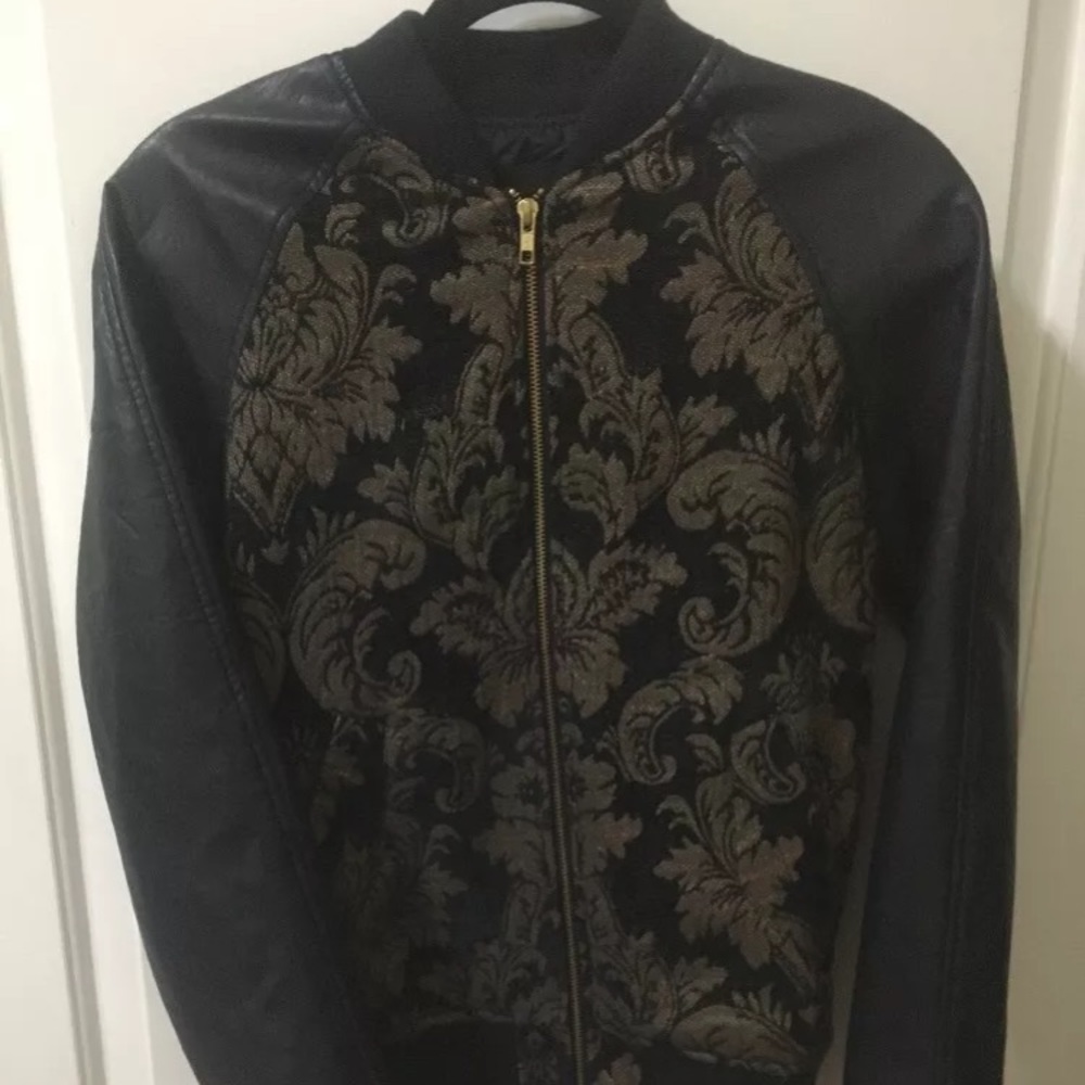 ASOS XS men's S/M women's Bomber Jacker leather