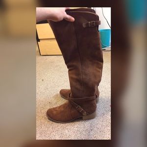 Dark brown knee high boots