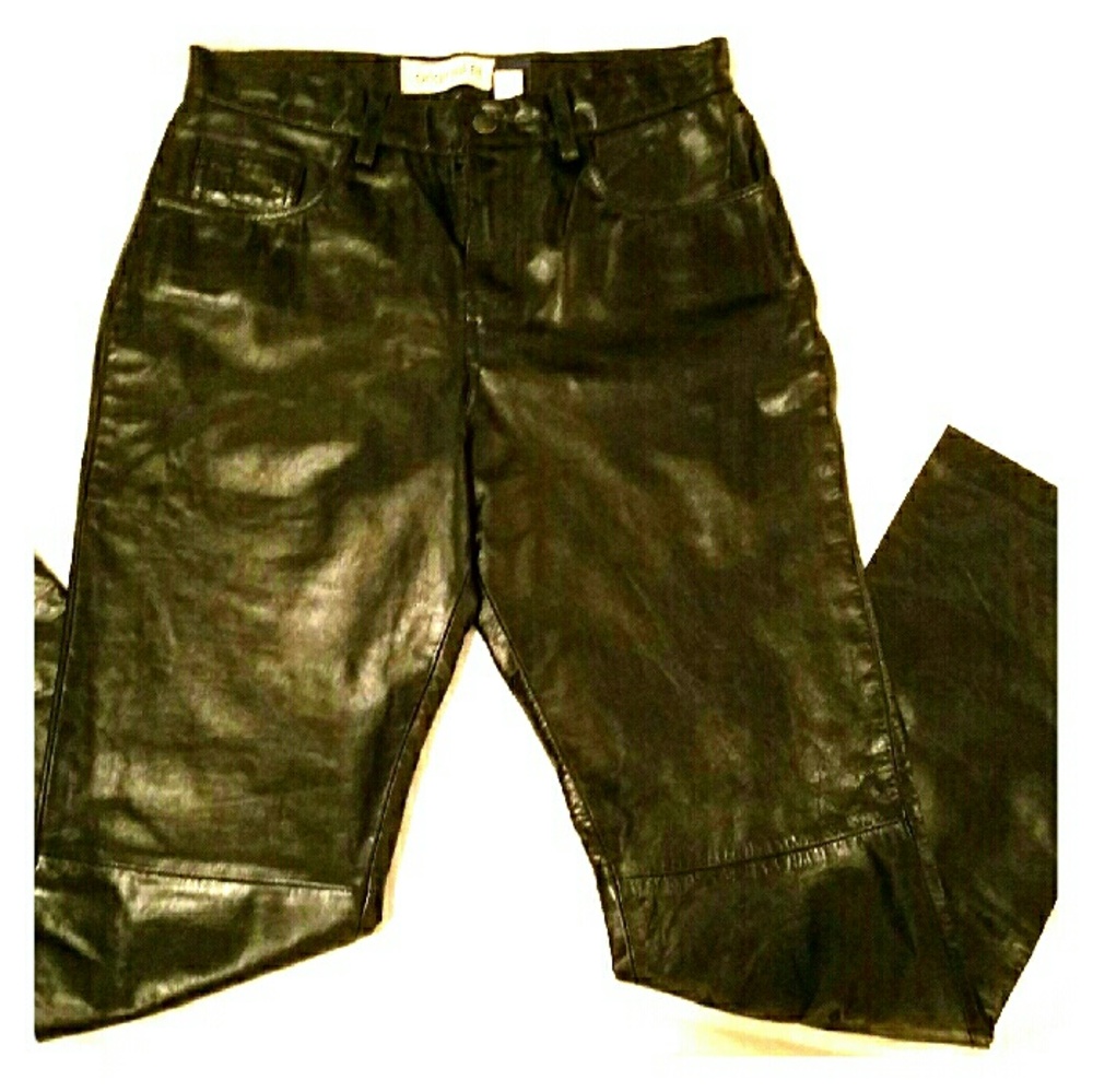 Black Leather pants from The Gap