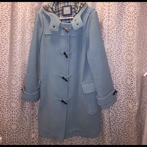Gorgeous pastel blue wool coat