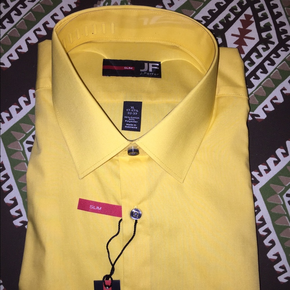 J. Ferrar Dress Shirt NWT Slim Fit 17-17 1/2 XL