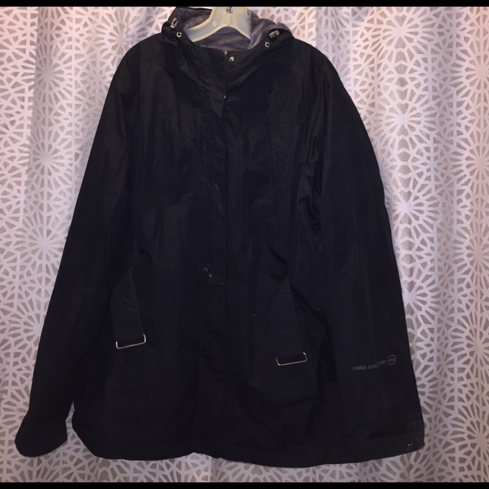 Awesome faux fur lined jacket, size xl