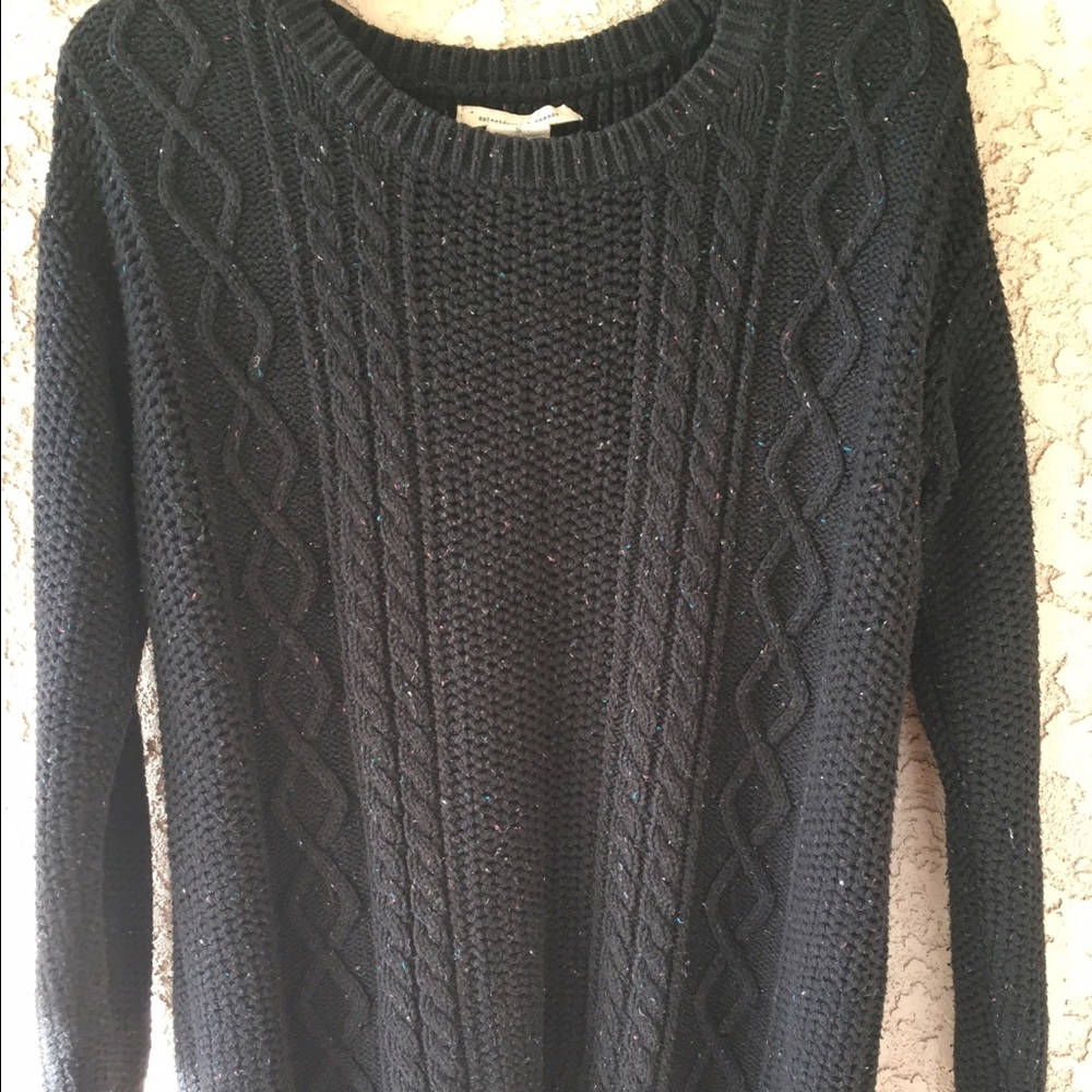 ANTHROPOLOGIE coincidence & chance black sweater S