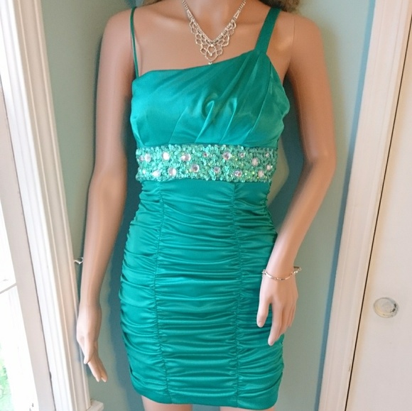 Teeze Me green bodycon dress size S - Picture 1 of 4