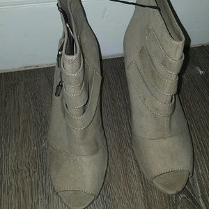 Nude Peeptoe Booties