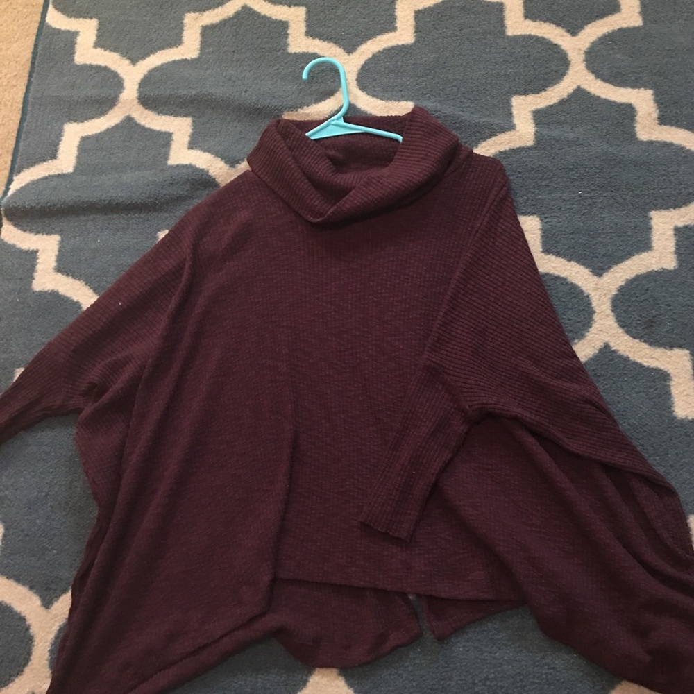 Free people open back cowl neck sweater