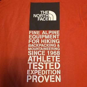 North face, long sleeve, orange, large