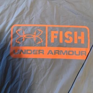 Under armor, heat gear, large, gray orange, EC