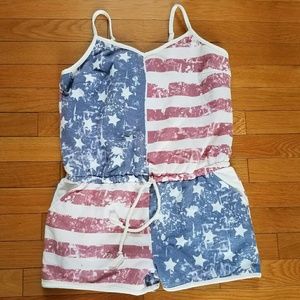 American flag romper