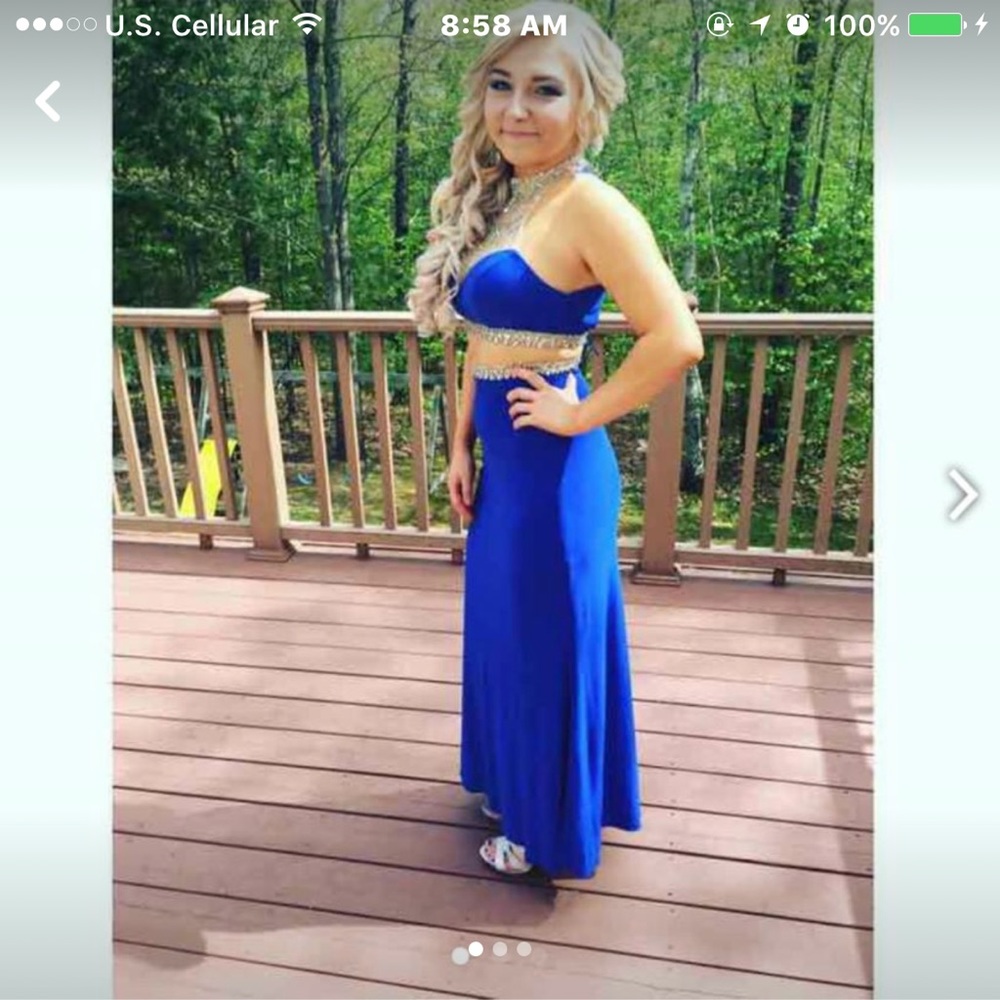 Two piece prom dress