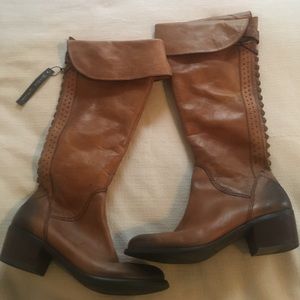 Vince Camuto brown leather over the knee boot